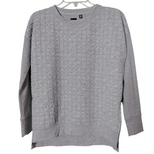 Blue By Saks Fifth Avenue Gray Pullover Sweatshirt Sweater Long Sleeve Size XS